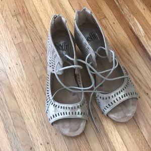 Tan suede Sofft Sandals